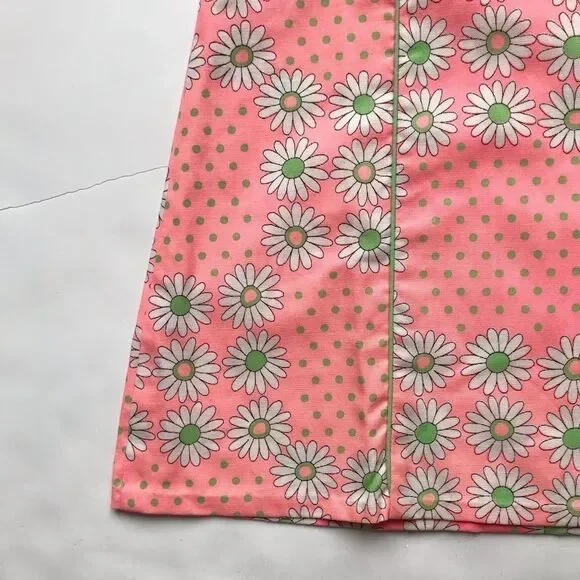 Vintage pink  70’s daisy collar dress fits 6/7Y - Picture 3 of 4